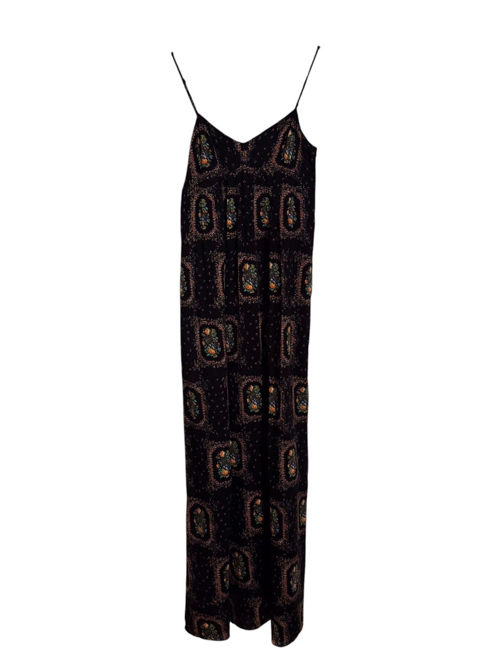 Madewell Size 2 Floral Frame Maxi Dress Boho Western Cotton Pockets Beach